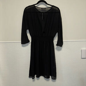 Women's Legend Black Sheer Dress Size Medium Measurements Provided